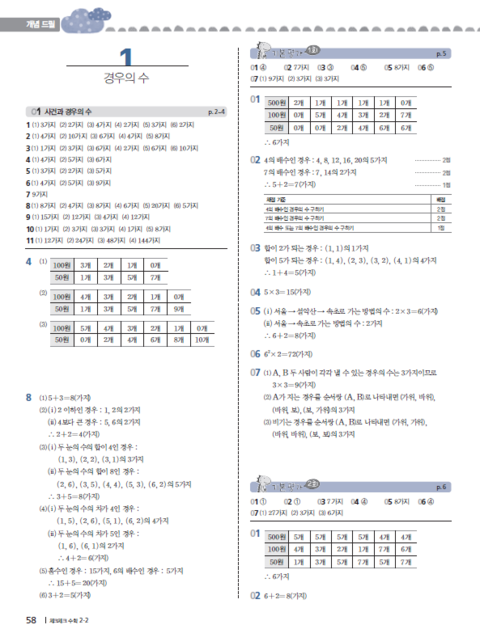 체크체크 개념드릴 2-2 답지 받자 : 네이버 블로그