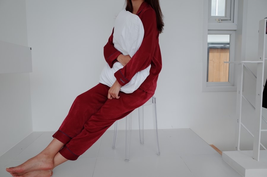 New Wine Silk Pajamas Newlyweds Couple Pajamas Fas